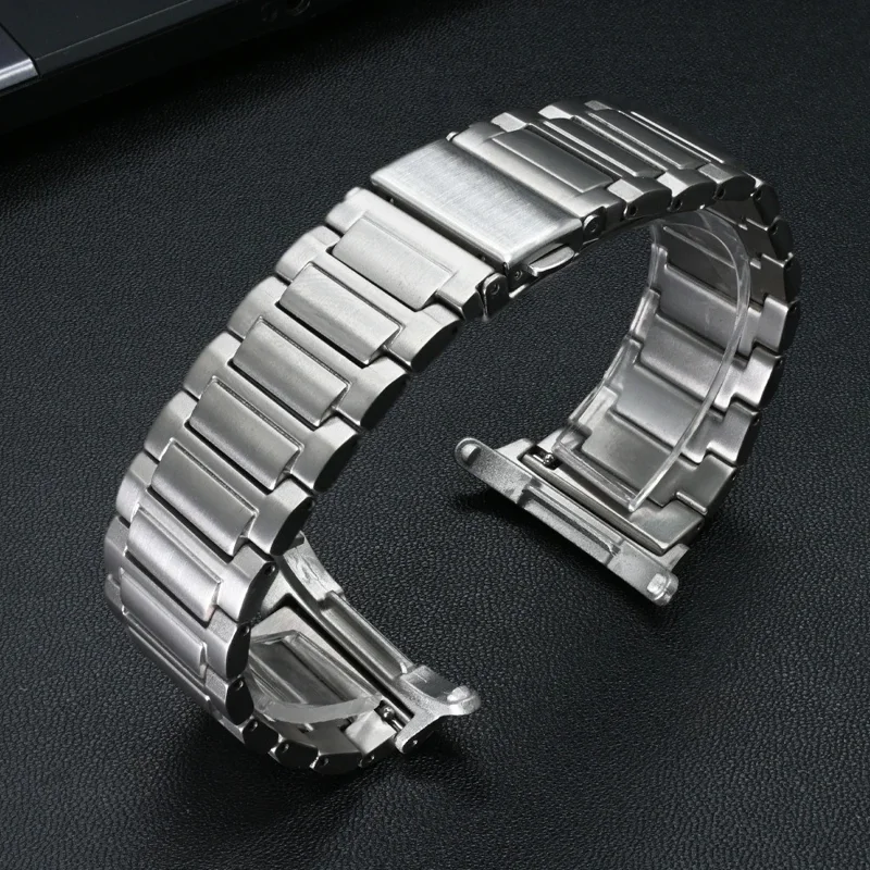 For Samsung Galaxy Watch Ultra 47mm Titanium Alloy Smart Watch Strap Replacement Wrist Band - Black