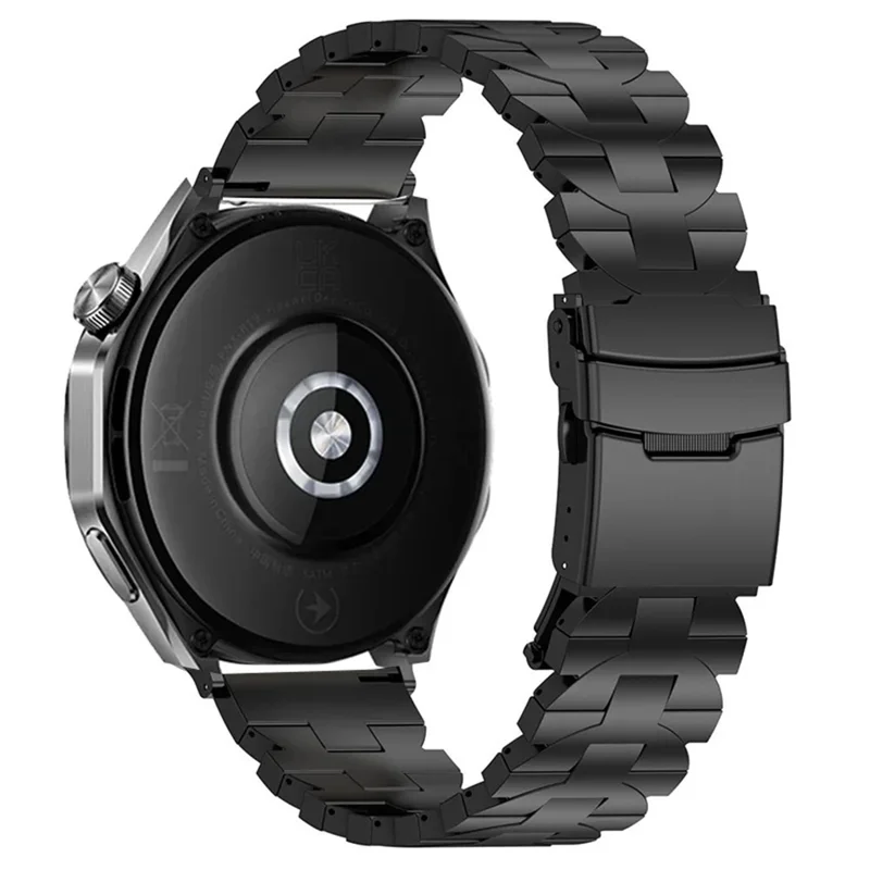 For Samsung Galaxy Watch Ultra 47mm Titanium Alloy Watch Strap Butterfly Shape Wrist Band - Black
