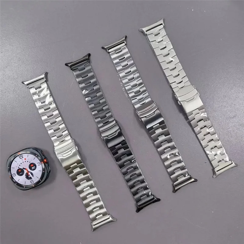 For Samsung Galaxy Watch Ultra 47mm Oracle Bone Shape Wrist Band Titanium Alloy Watch Strap - Silver