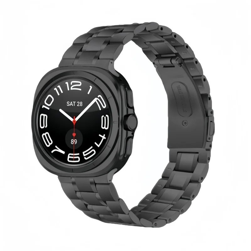Pulseira de Aço Inoxidável de 5 Elos para Samsung Galaxy Watch Ultra 47mm - Preto