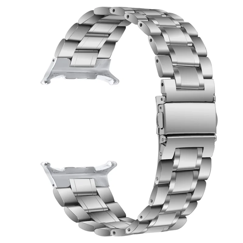 For Samsung Galaxy Watch Ultra 47mm Watch Band Stainless Steel 5-Bead Wrist Strap - Silver