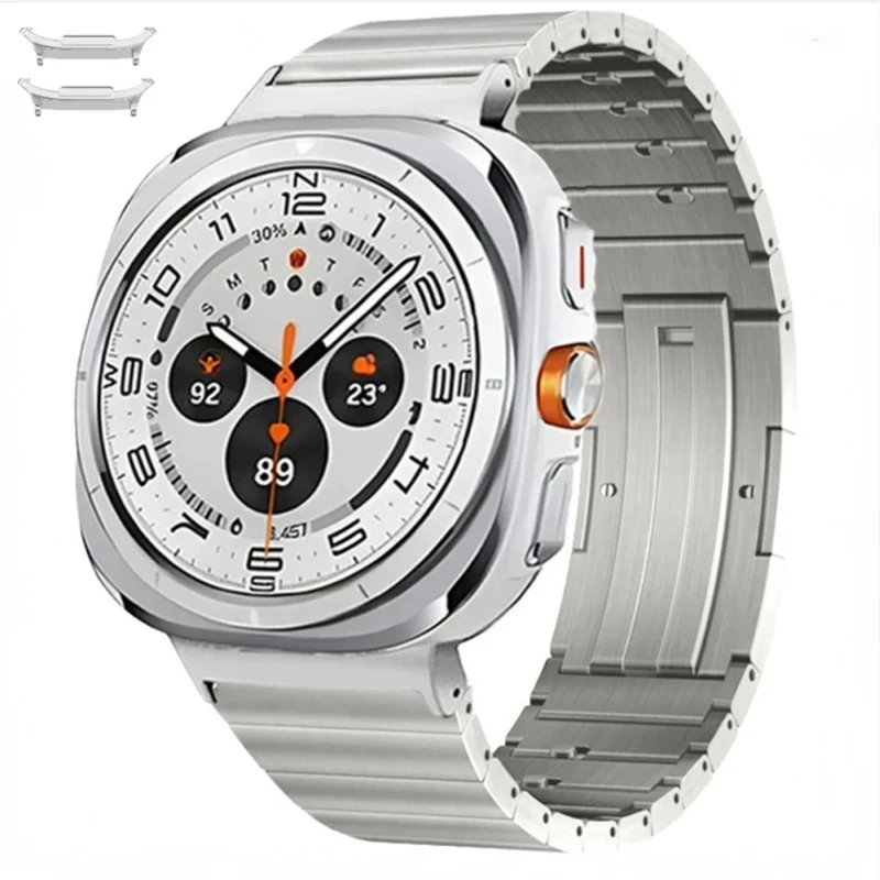 Pour Samsung Galaxy Watch Ultra 47mm Bracelet de Remplacement à Libération Rapide en Alliage de Titane - Argent