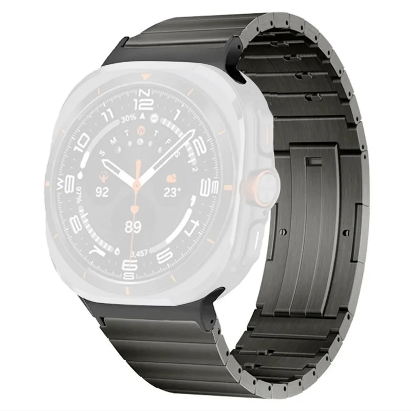 For Samsung Galaxy Watch Ultra 47mm Titanium Watch Band Quick Release One-Click Side Sliding Buckle 190mm Strap - Grey