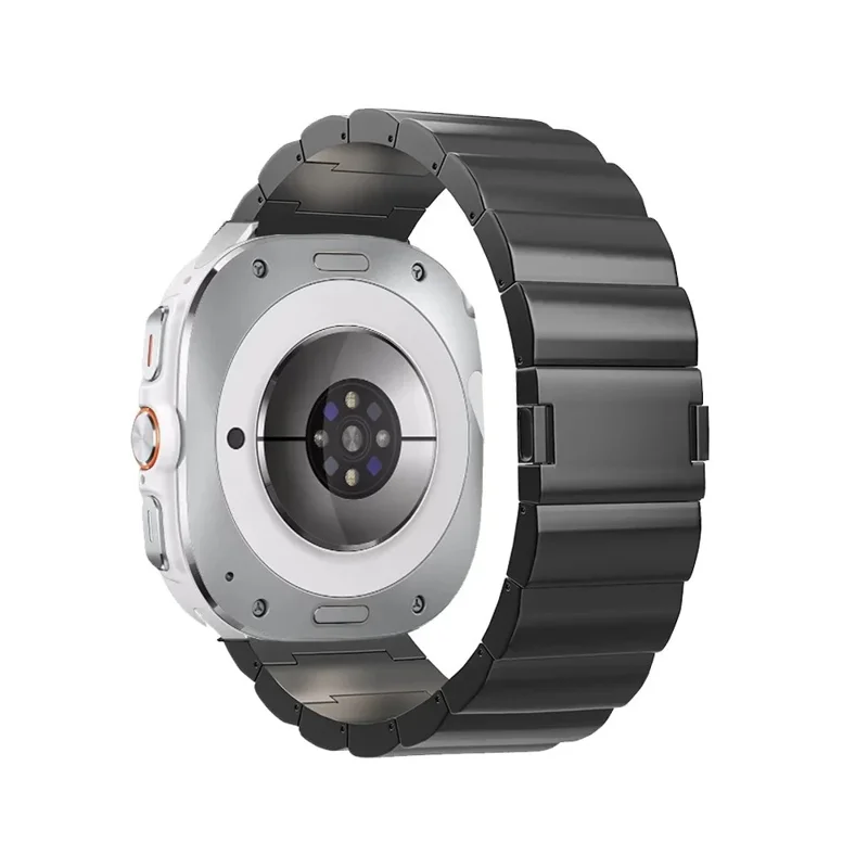Pour Samsung Galaxy Watch Ultra 47mm Bracelet de Remplacement avec Fermoir Magnétique Bracelet en Alliage de Titane - Noir