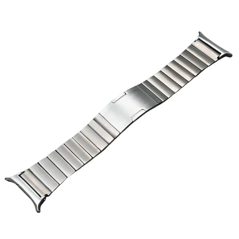 Pour Samsung Galaxy Watch Ultra 47mm Bracelet en Métal avec Fermoir Pliant en Alliage de Titane - Argent