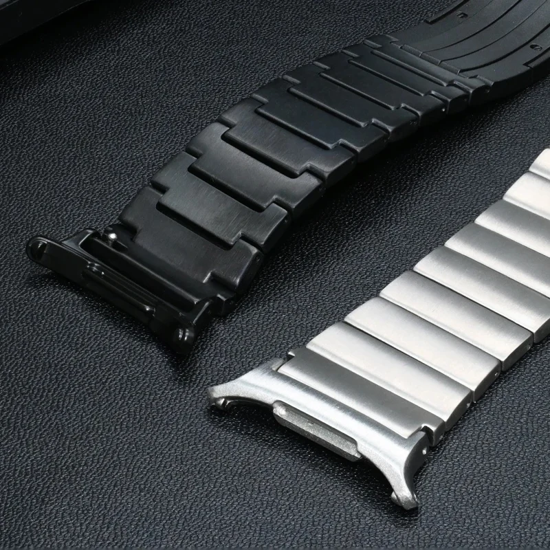 Pour Samsung Galaxy Watch Ultra 47mm Bracelet en Métal avec Fermoir Pliant en Alliage de Titane - Argent