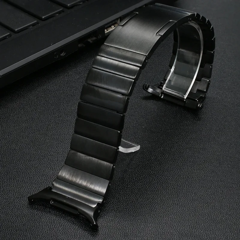 Pour Samsung Galaxy Watch Ultra 47mm Bracelet en Métal avec Fermoir Pliant en Alliage de Titane - Argent