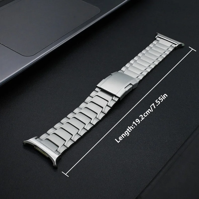 For Samsung Galaxy Watch Ultra 47mm Replacement Strap Turtle Shell Design Titanium Alloy Watch Band - Silver