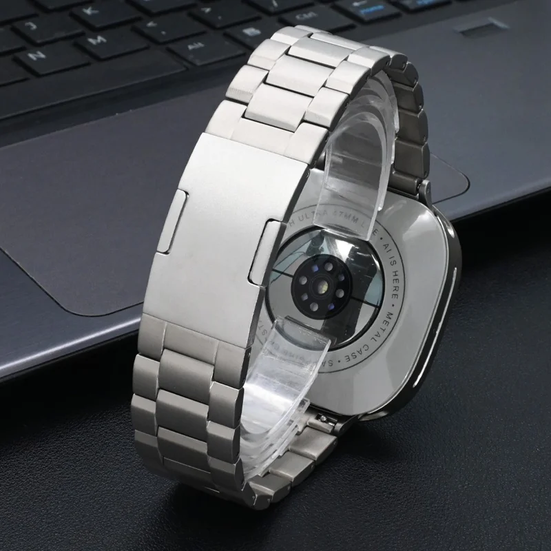 Pour Samsung Galaxy Watch Ultra 47mm Bracelet de Montre en Alliage de Titane avec 3 Maillons - Titane