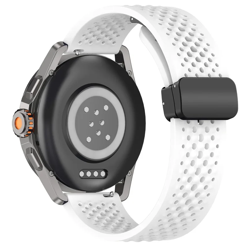 Ремешок для Xiaomi Watch S4 Спортивные часы 22 мм Магнитная застежка Перфорированный силиконовый браслет - Белый