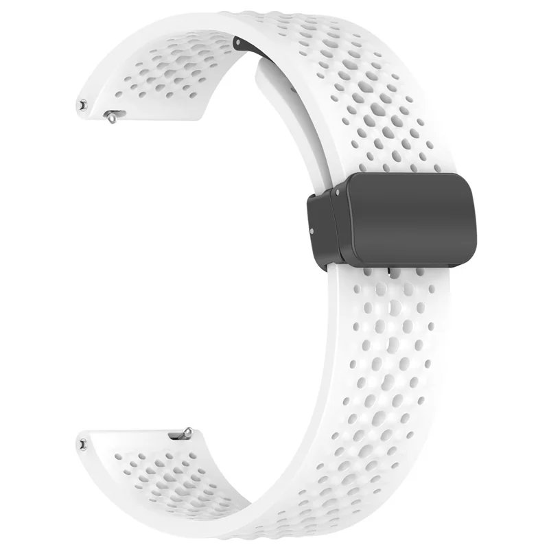 Ремешок для Xiaomi Watch S4 Спортивные часы 22 мм Магнитная застежка Перфорированный силиконовый браслет - Белый