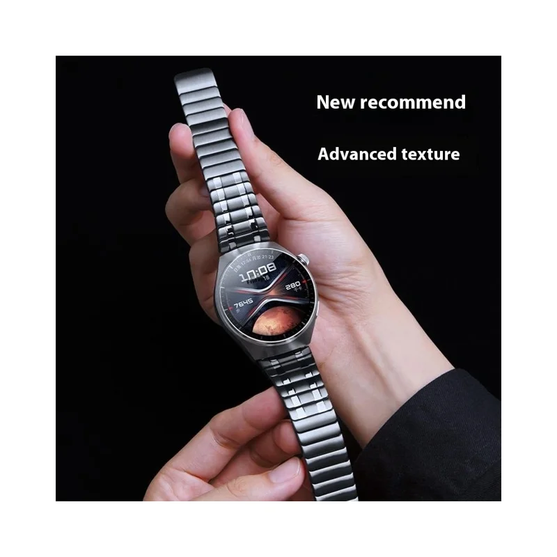 Für Huawei Watch GT 5 46mm Armband 22mm Magnetisches Edelstahl Uhrenarmband - Schwarz / Gold