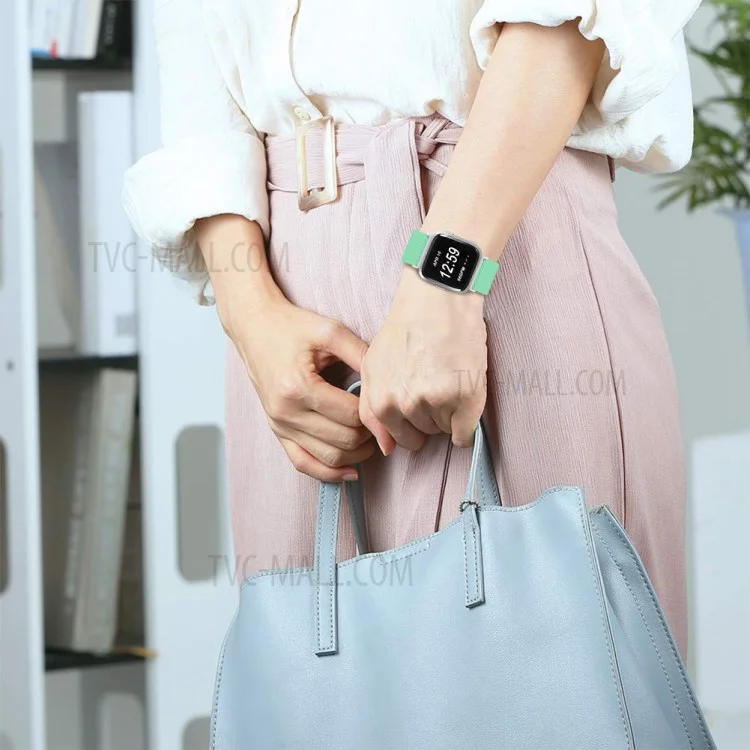 Replacement Braided Elastic Wrist Band Adjustable Watch Strap for Apple Watch Ultra 49mm / Series 8 / 7 45mm / Series 6 / 5 / 4 / SE / SE (2022) 44mm / Series 3 / 2 / 1 42mm - Mint Green