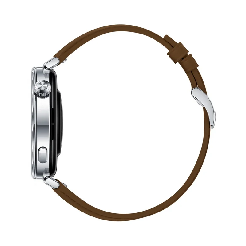 18mm Watch Band for Garmin Venu 3S / 2S / Forerunner 265S / 255S Adjustable Genuine Cow Leather Strap - Dark Brown