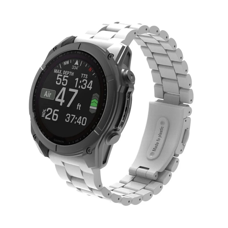 Correa de reloj de 26 mm para Garmin Fenix 8 51 mm / Enduro 3 / Enduro 2 Plástico Correa de muñeca de 3 cuentas - Blanco