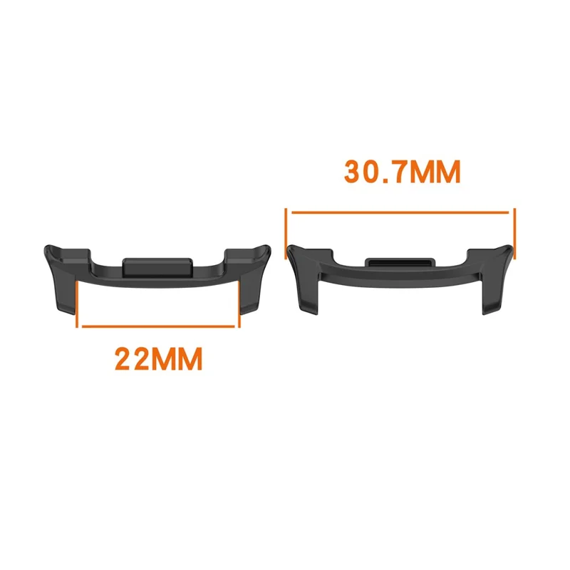 1 Paar Verbindungsstücke für Samsung Galaxy Watch8 Classic 47mm / 43mm Uhrenarmband 22mm Ersatzarmband-Adapter - Schwarz