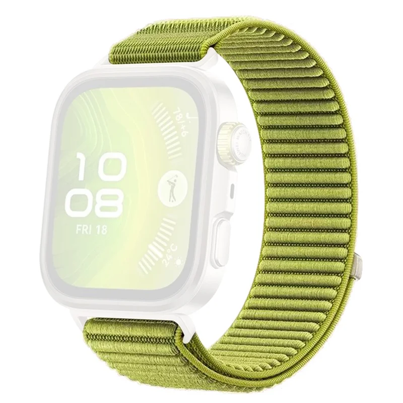 KALEBOL Wrist Strap for Huawei Watch Fit 4 Pro / Fit 4 / Fit 3 Magic Tape Nylon Woven Watch Band - Green