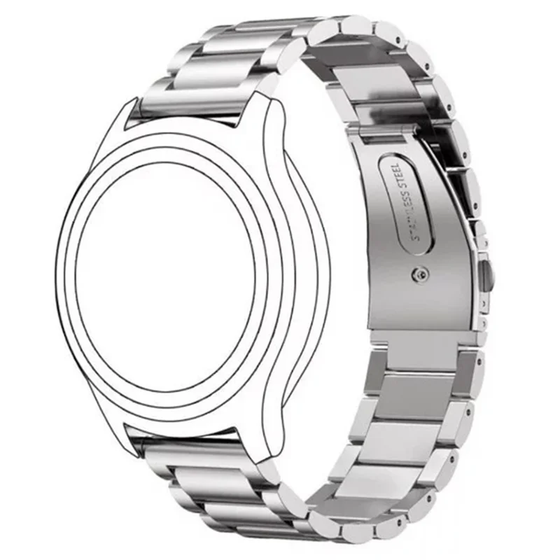 16mm Watch Band for Huawei TalkBand B7 / B6 / B3 / Fit mini Metal Wrist Strap 3-Bead Design - Silver