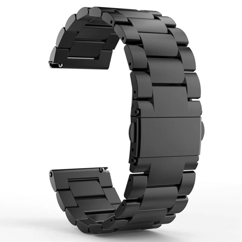 Pulseira de Relógio de 18mm para Huawei Watch GT 5 41mm / 5 Pro 42mm / 4 41mm Pulseira de Pulso Metálica com Design de 3 Elos - Preto