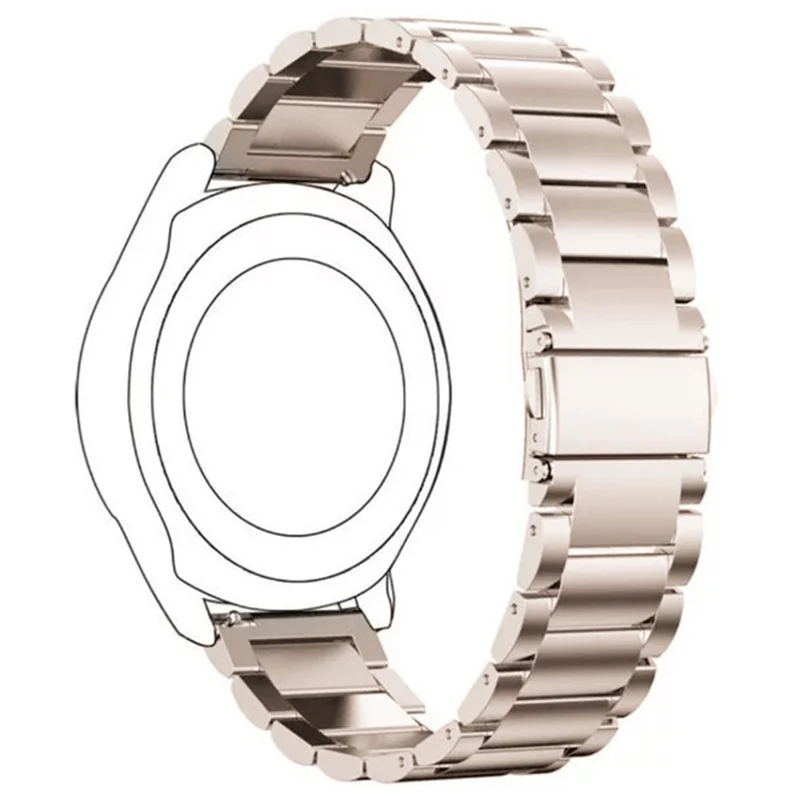 23mm Watch Band for Fitbit Blaze / Casio PRO TREK PRW-6900 / 6800 / 3400 Metal Wrist Strap 3-Bead Design - Starlight