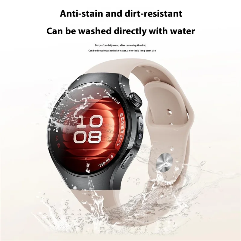 Para Huawei Watch 5 42mm Pulseira de Smartwatch Fivela Reversa de Silicone - Laranja