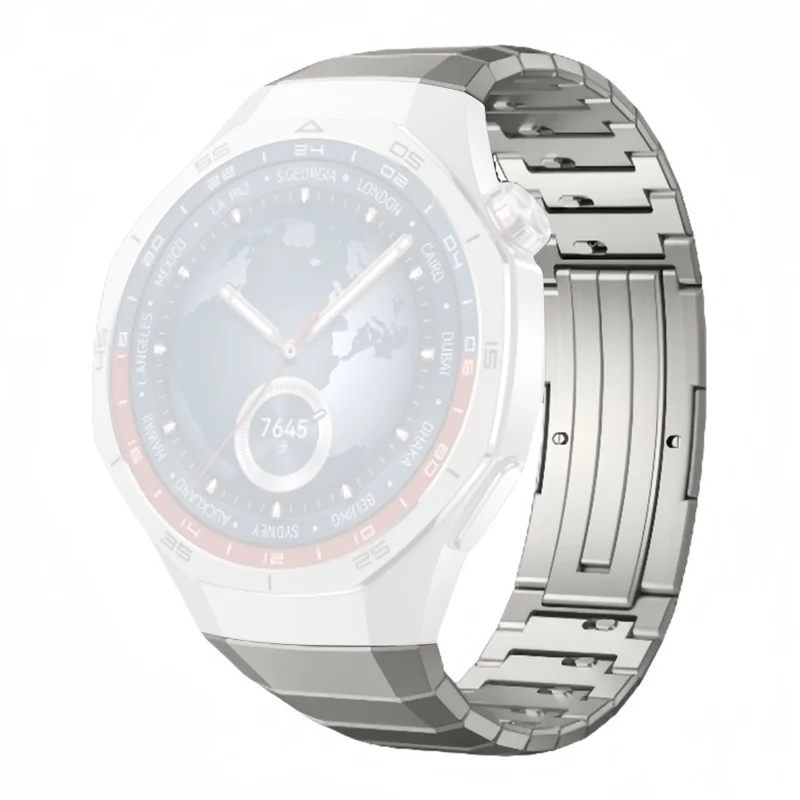 For Huawei Watch GT 5 Pro 46mm Wrist Band 1-Bead Quick Release Titanium Alloy Watch Strap - Titanium