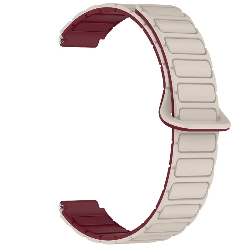 Pour Huawei Band 10 / 9 / 8 Bracelet en Silicone Magnétique Design 3 Perles - Bracelet de Remplacement Starlight / Rouge Vin
