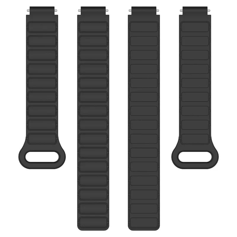 Pour Huawei Band 10 / 9 / 8 Bracelet en Silicone Magnétique Design 3 Perles - Bracelet de Remplacement Starlight / Rouge Vin