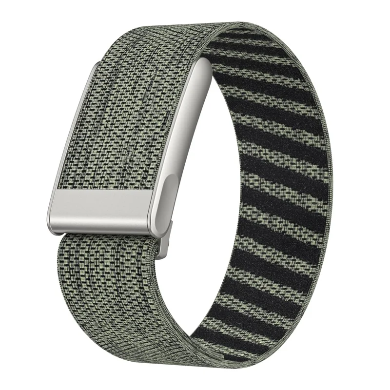 Pour WHOOP MG Bracelet de Montre en Nylon Tressé Élastique de Remplacement - Gris Vert