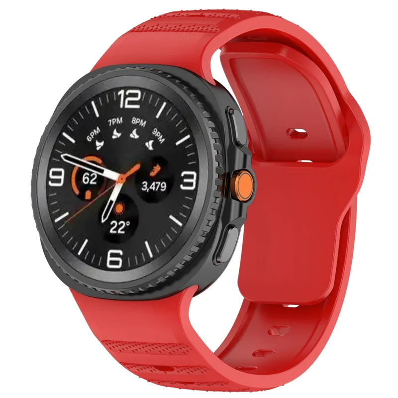Dot Pattern Watch Band for Samsung Galaxy Watch8 44mm / 40mm / Watch8 Classic 46mm Silicone Replacement Strap - Red
