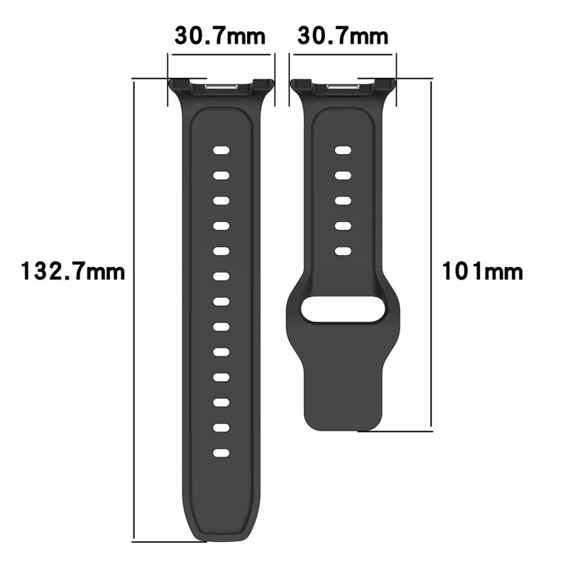 Dot Pattern Watch Band for Samsung Galaxy Watch8 44mm / 40mm / Watch8 Classic 46mm Silicone Replacement Strap - Red