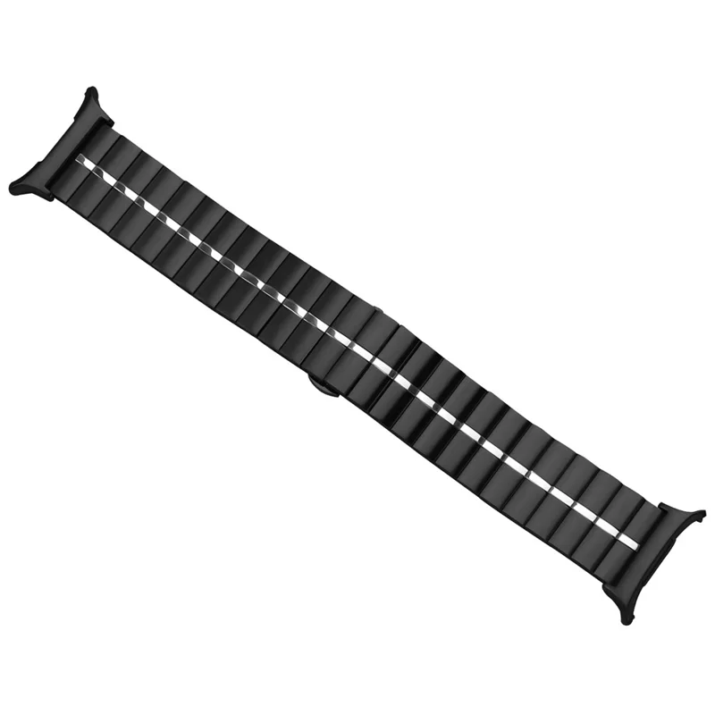 Colored Metal Strap for Samsung Galaxy Watch8 44mm / 40mm / Watch8 Classic 46mm Silver Watch Band 1-Bead - Black / Silver