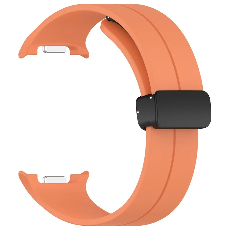 Watch Strap for Samsung Galaxy Watch8 44mm / 40mm / Watch8 Classic 43mm / 47mm / Watch Ultra 2 Folding Buckle Silicone Wristband - Orange