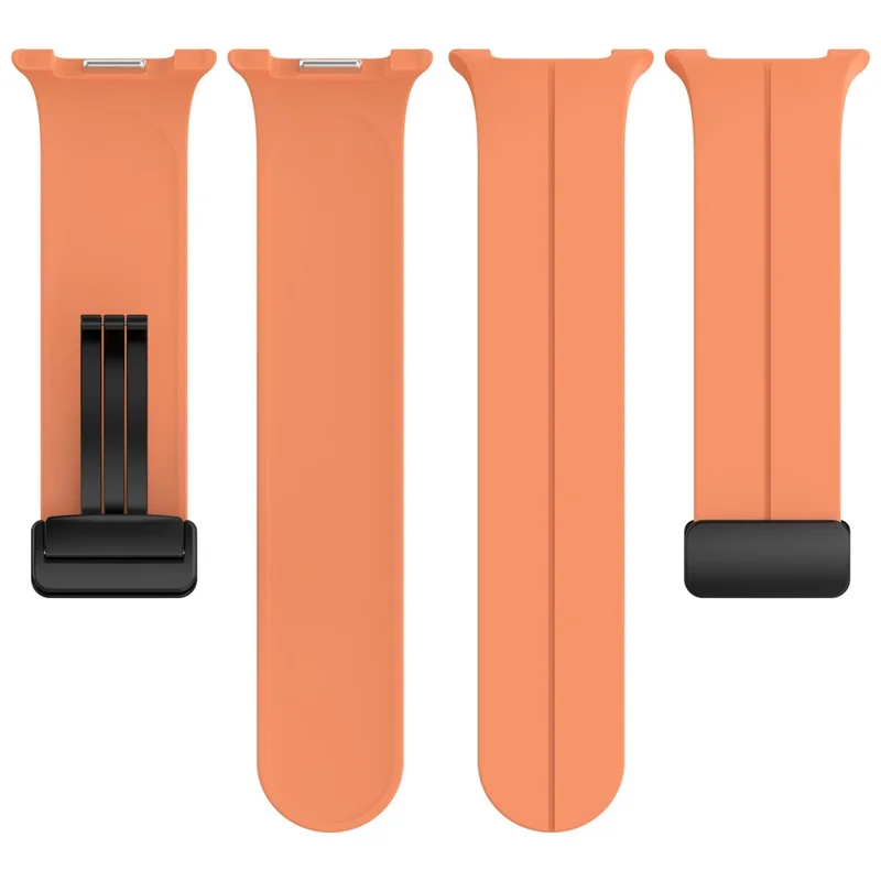 Watch Strap for Samsung Galaxy Watch8 44mm / 40mm / Watch8 Classic 43mm / 47mm / Watch Ultra 2 Folding Buckle Silicone Wristband - Orange