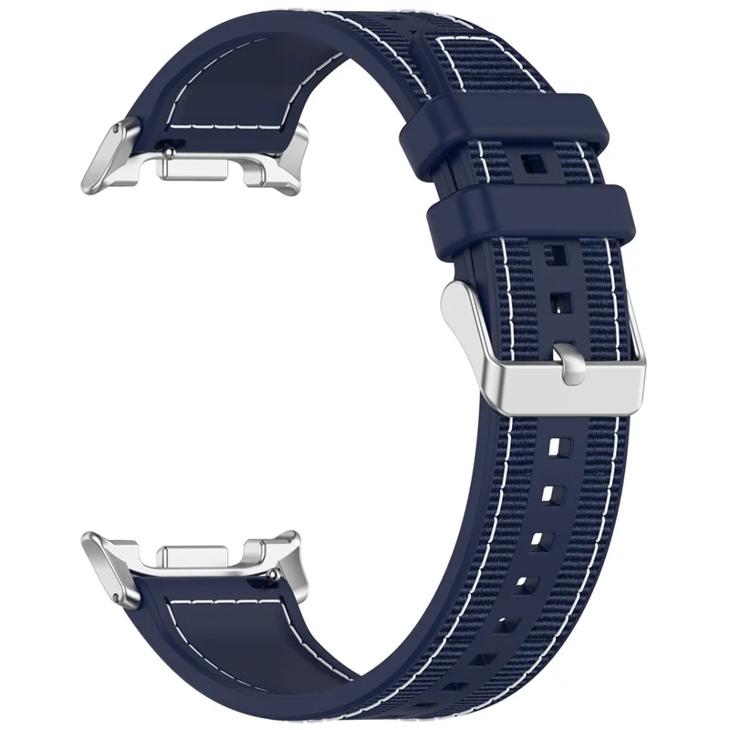 Armband für Samsung Galaxy Watch8 44mm / 40mm / Watch8 Classic 43mm / 47mm / Watch Ultra 2 Nylon + Silikon Armband - Mitternachtsblau