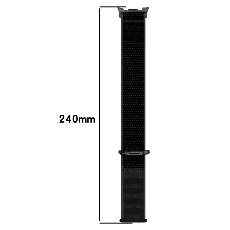 Watch Strap for Samsung Galaxy Watch8 44mm / 40mm / Watch8 Classic 43mm / 47mm / Watch Ultra 2 Magic Tape Nylon Woven Band - Rainbow