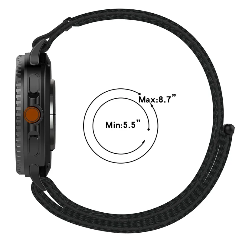 Watch Strap for Samsung Galaxy Watch8 44mm / 40mm / Watch8 Classic 43mm / 47mm / Watch Ultra 2 Magic Tape Nylon Woven Band - Rainbow