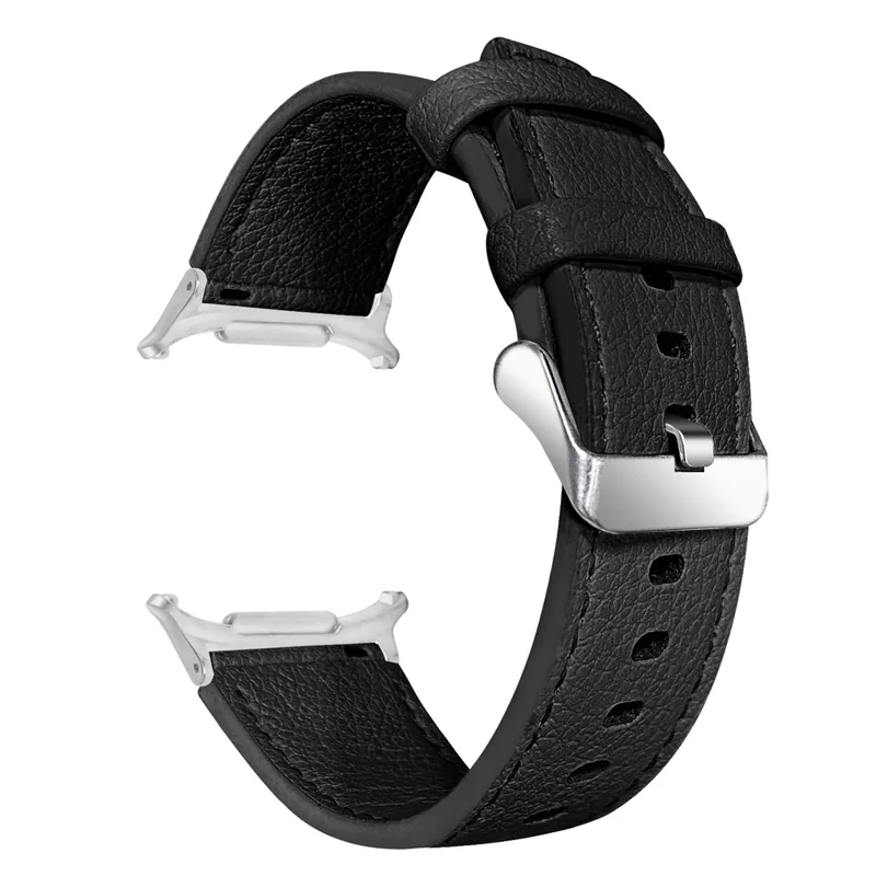 Echtes Kuhledergürtel für Samsung Galaxy Watch Ultra 2 / Watch8 44mm / 40mm / Watch8 Classic 43mm / 47mm Smartwatch-Armband - Schwarz