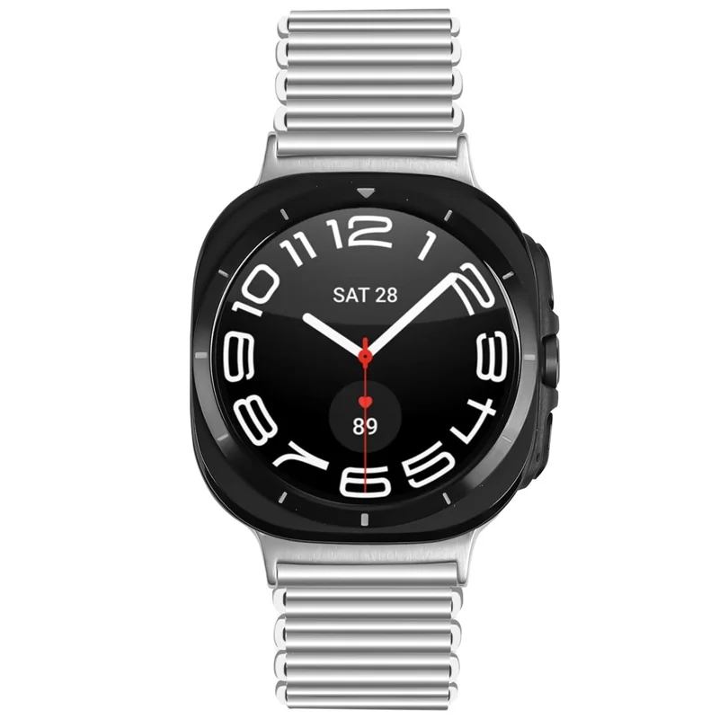 Pour Samsung Galaxy Watch Ultra 2 / Watch8 44mm 40mm / Watch8 Classic 43mm 47mm Bracelet avec Boucle Slingshot Sangle de Fixation - Argent