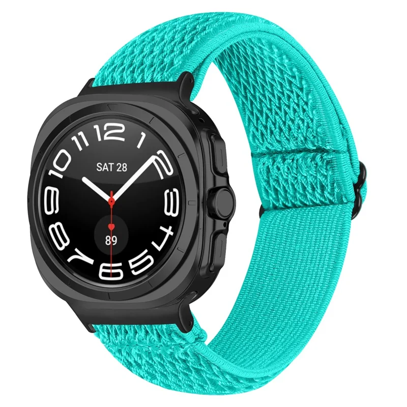 Banda elástica para Samsung Galaxy Watch Ultra 2 / Watch8 44mm / 40mm / Watch8 Classic 43mm / 47mm Correa con Conector Negro - Verde Menta