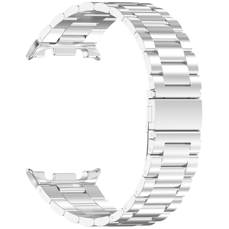 3-Bead Watch Strap for Samsung Galaxy Watch8 44mm / 40mm / Watch8 Classic 43mm / 47mm / Watch Ultra 2 Stainless Steel Wrist Band - Silver