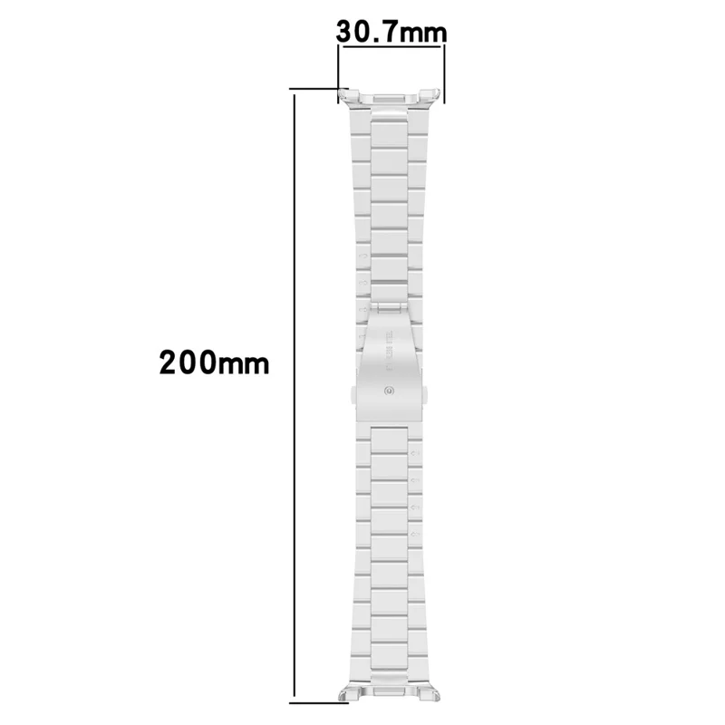 3-Bead Watch Strap for Samsung Galaxy Watch8 44mm / 40mm / Watch8 Classic 43mm / 47mm / Watch Ultra 2 Stainless Steel Wrist Band - Silver