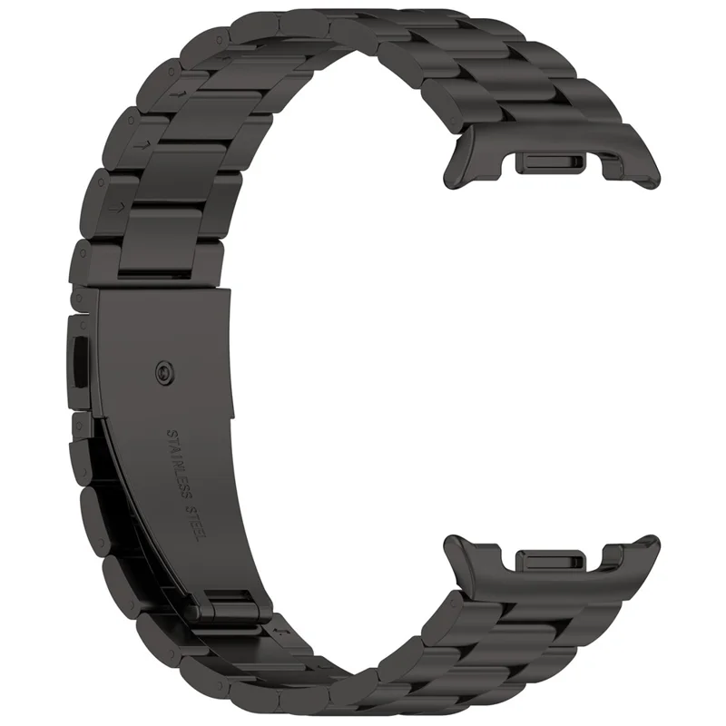 3-Bead Watch Strap for Samsung Galaxy Watch8 44mm / 40mm / Watch8 Classic 43mm / 47mm / Watch Ultra 2 Stainless Steel Wrist Band - Black