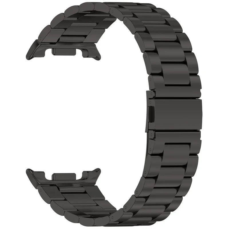 3-Bead Watch Strap for Samsung Galaxy Watch8 44mm / 40mm / Watch8 Classic 43mm / 47mm / Watch Ultra 2 Stainless Steel Wrist Band - Black