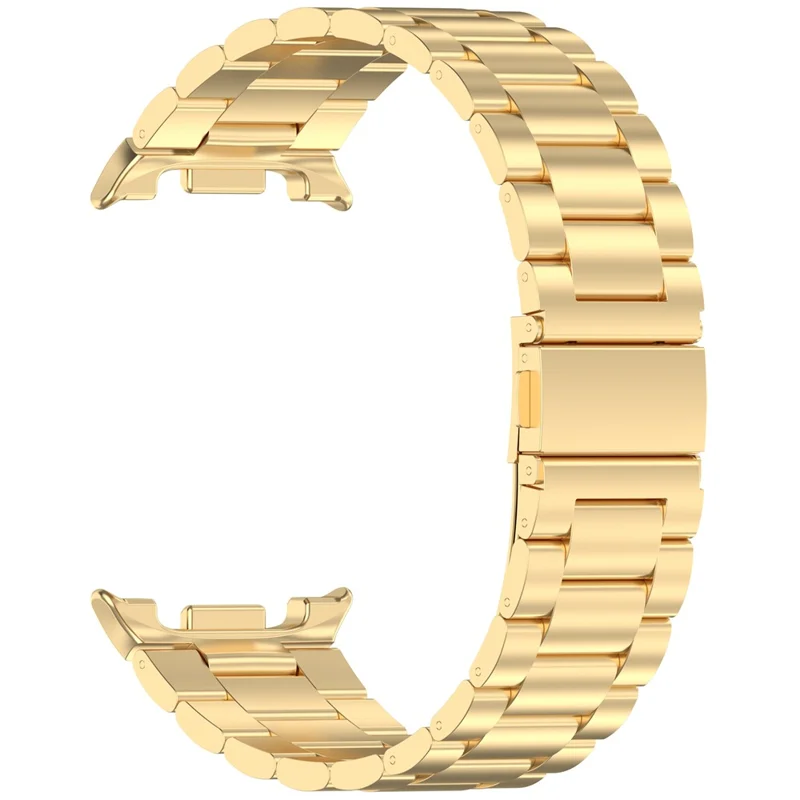 3-Bead Watch Strap for Samsung Galaxy Watch8 44mm / 40mm / Watch8 Classic 43mm / 47mm / Watch Ultra 2 Stainless Steel Wrist Band - Gold
