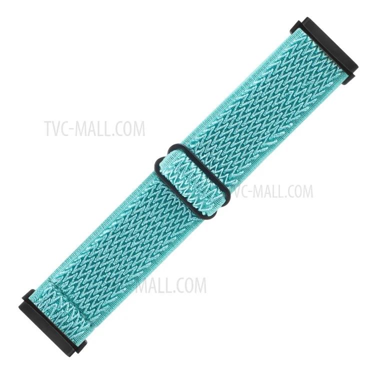Correa de reloj inteligente de nailon ajustable con patrón de olas para Fitbit Versa 3/Versa Sense - Verde