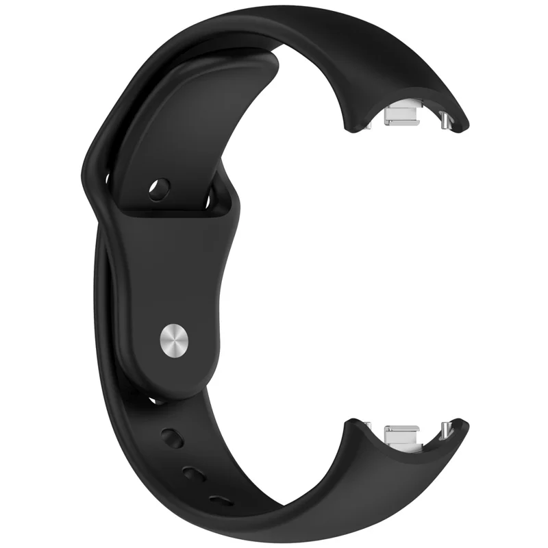 Ремешок для Xiaomi Smart Band 10 NFC / 10 / 9 NFC / 9 / 8 NFC / 8 с обратной застежкой, силиконовый - Черный