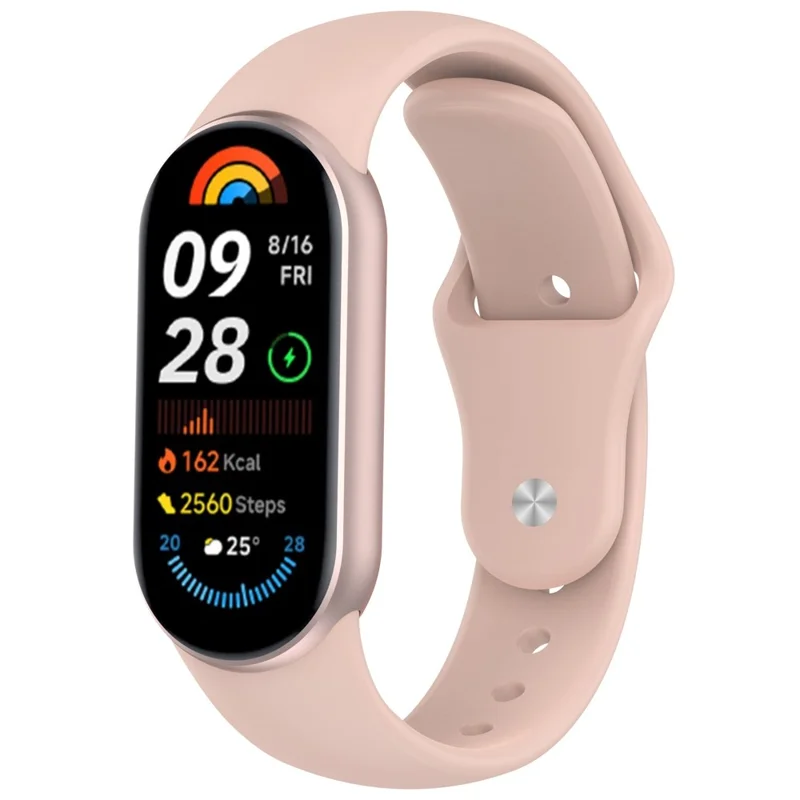 Bracelet de montre pour Xiaomi Smart Band 10 NFC / 10 / 9 NFC / 9 / 8 NFC / 8 Boucle inversée Bracelet en silicone - Rose