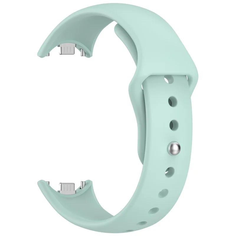 Ремешок для умного браслета Xiaomi Smart Band 10 NFC / 10 / 9 NFC / 9 / 8 NFC / 8 с обратной пряжкой, силиконовый - Светло-зеленый