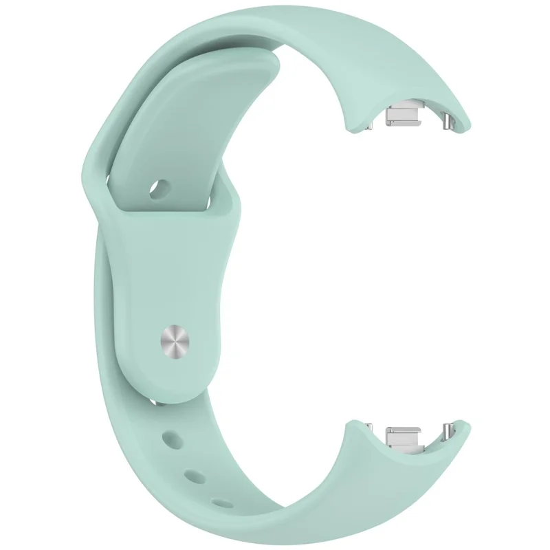 Ремешок для умного браслета Xiaomi Smart Band 10 NFC / 10 / 9 NFC / 9 / 8 NFC / 8 с обратной пряжкой, силиконовый - Светло-зеленый